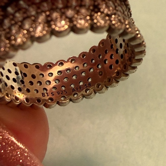 Pandora Pave Band sz 58 - Picture 3 of 5